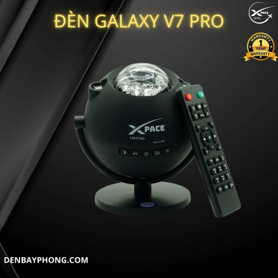 Đèn Ngân Hà V7 Pro Chính Hãng Xpace Chiếu Mây Bầu Trời Sao Kết Nối Loa Bluetooth Dùng Cho Phòng Ngủ