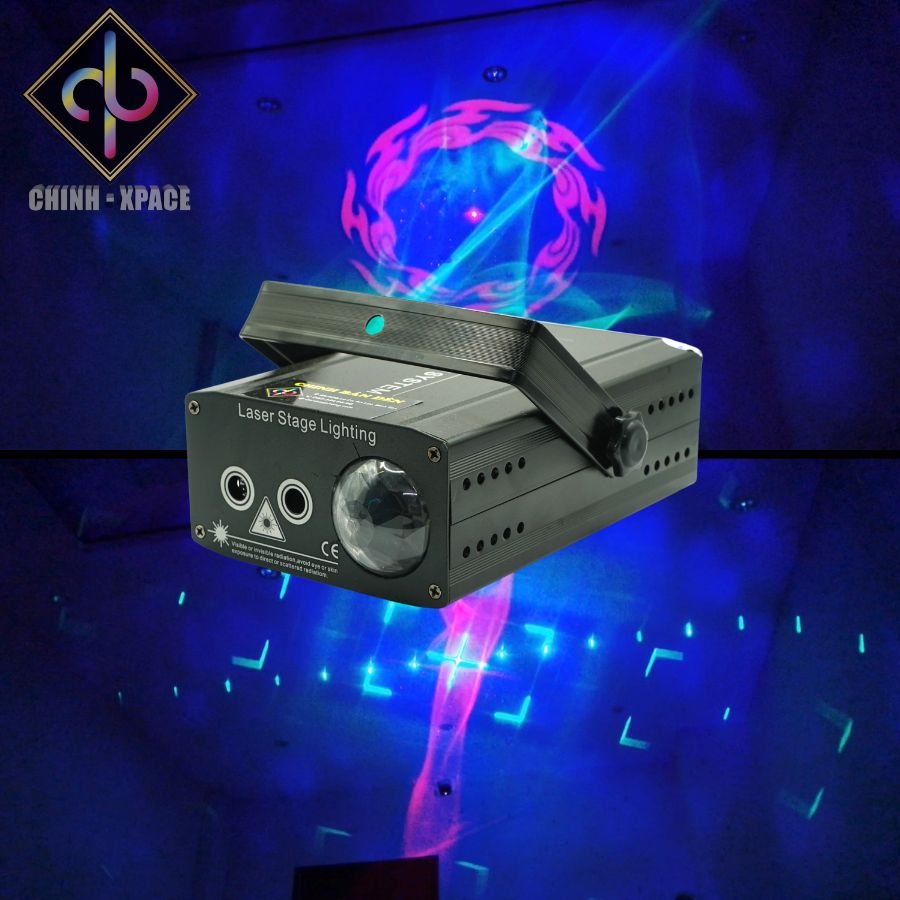 Đèn Laser Bay Phòng Mini 3D Màng Ảo 3In1